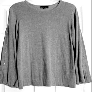 Black Rivet Sleeve Top